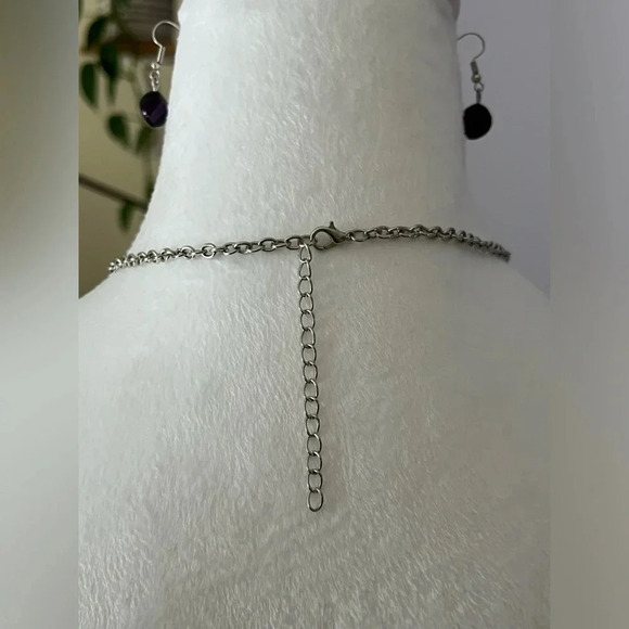 Silver charm necklace with matching earrings - Picture 4 of 9